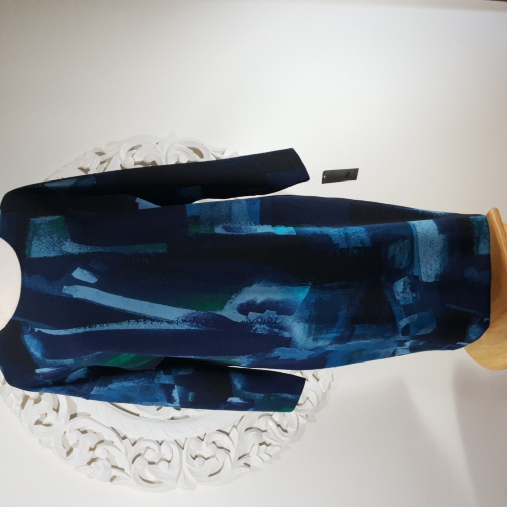 NATORI BLUE BLACK SCUBA DRESS FORMAL COCKTAIL WOMEN SIZE 10 NEW WITH TAGS